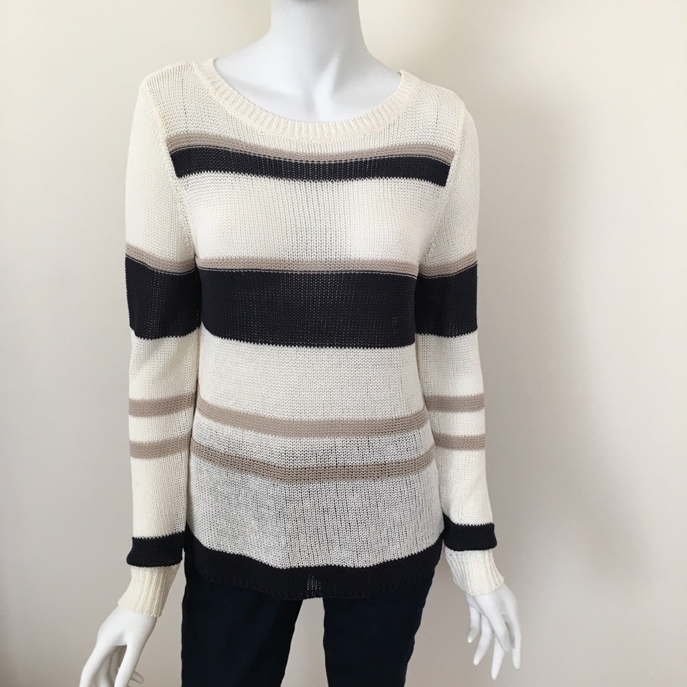 ANN TAYLOR Striped Knit Sweater